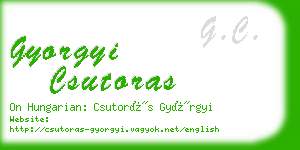 gyorgyi csutoras business card